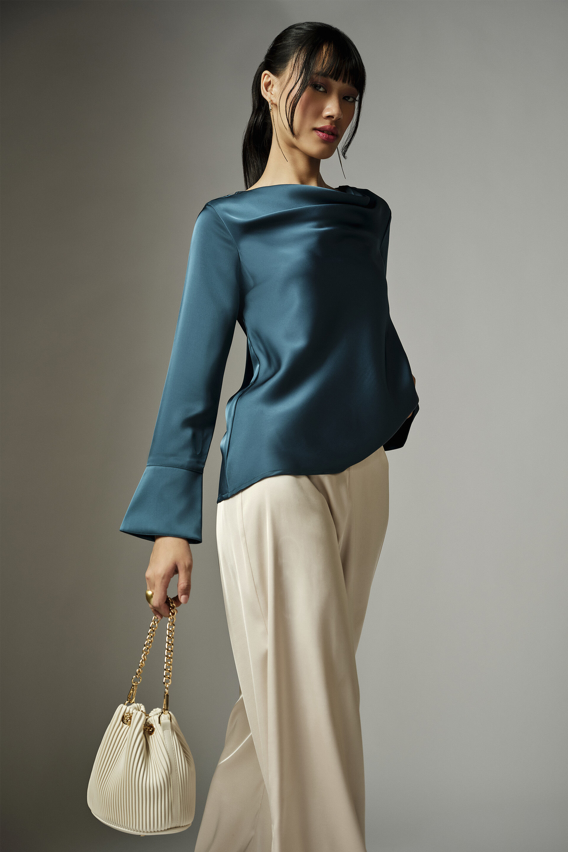 Diena Teal Top, Teal, image 2